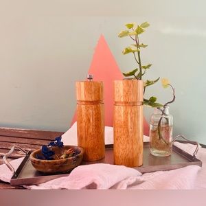 Salt and Pepper wooden grinders, Olde Thompson brand